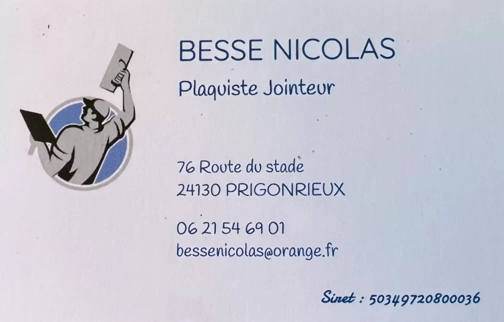 Carte de visite de Photo de Nicolas Besse